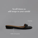 Black Flat Swap Sandal