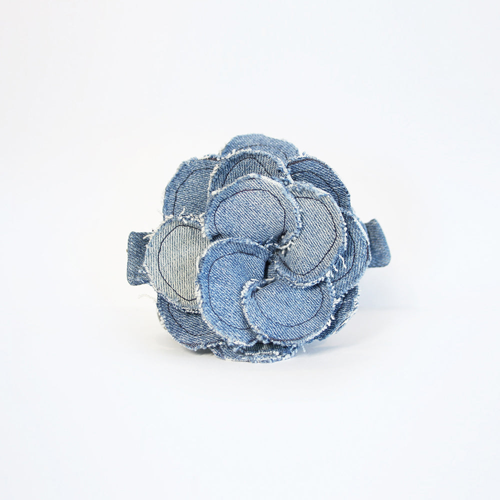Camia's Upcycled Jean Flower Blue