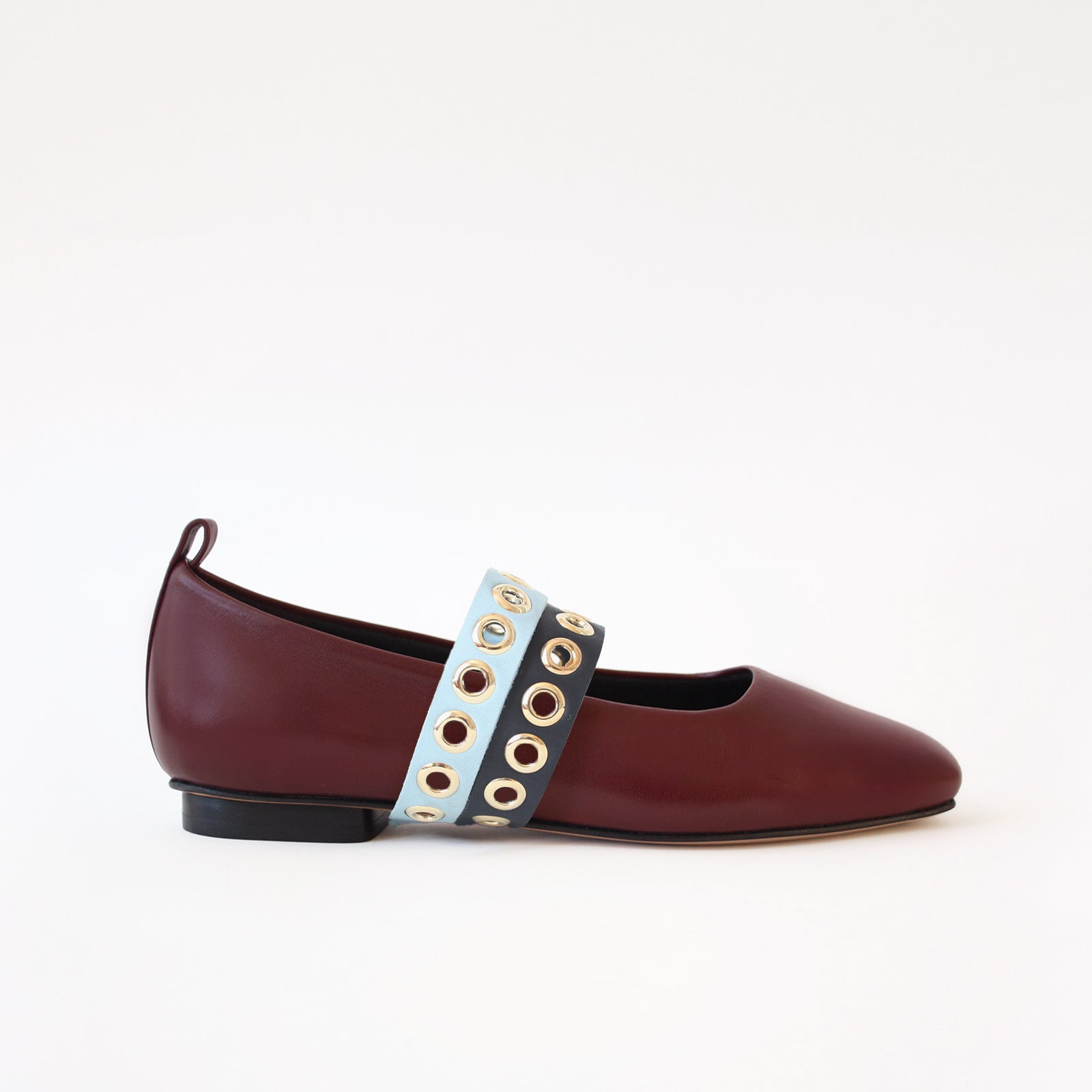 Burgundy - Double Black & Blue