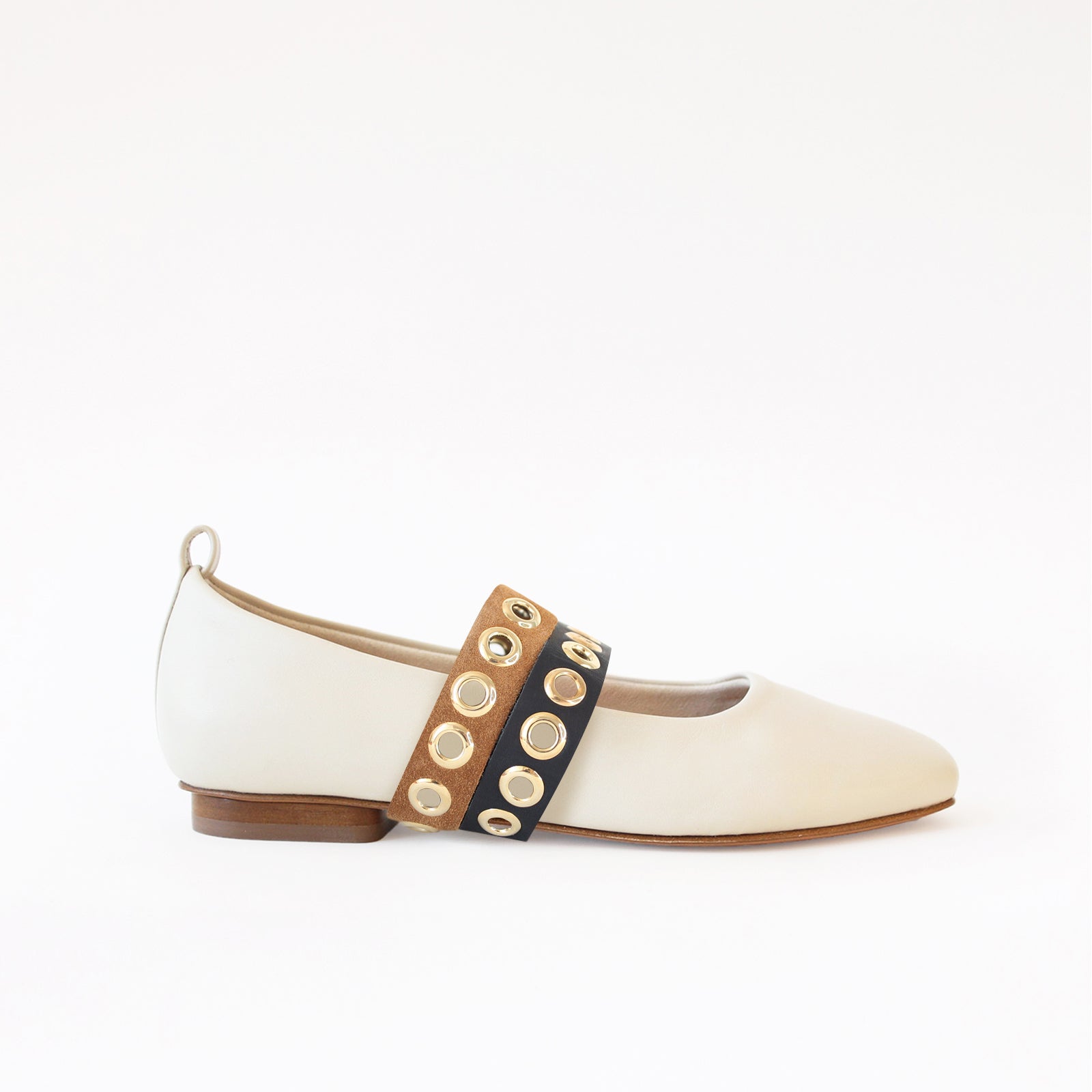 OffWhite - Double Ilhos Black & Camel