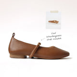 Caramel Ballet Flats — Black Buckle