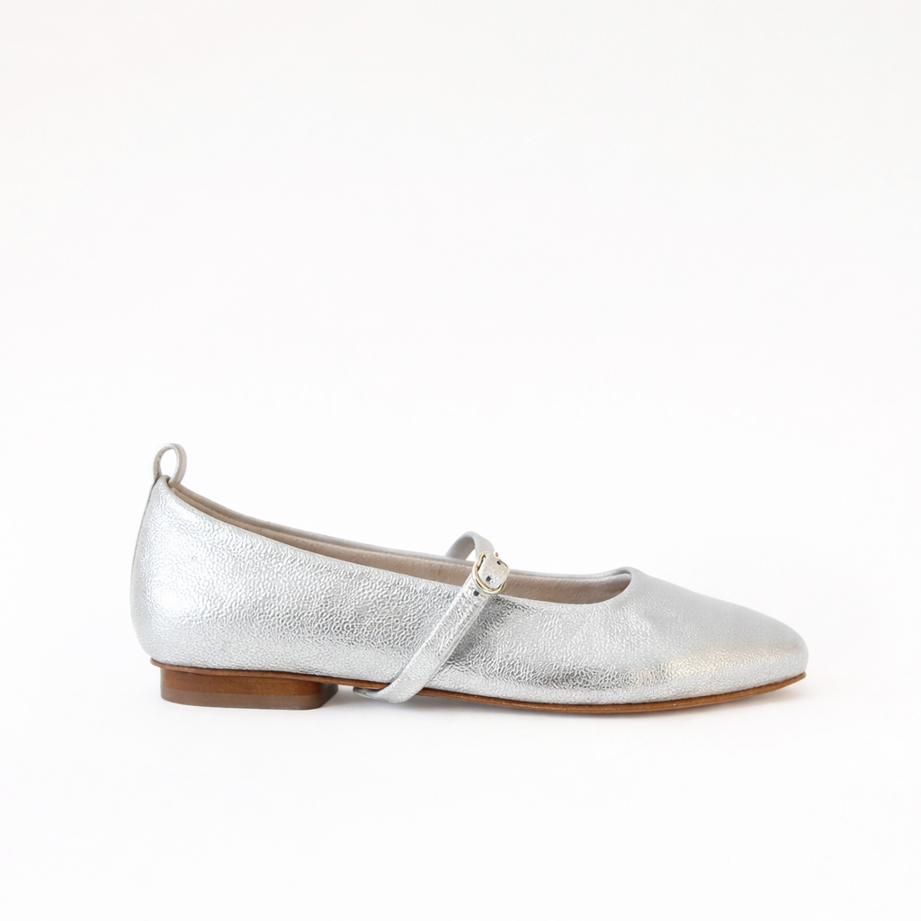 Silver Ballet Swap Silver Studs Black Ankle