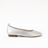 Silver Ballet Flats