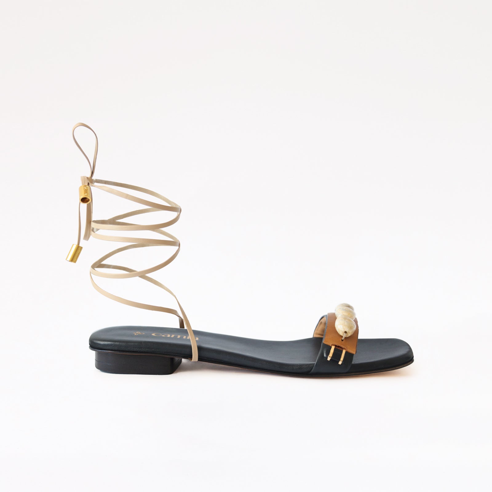 Light Agata Gladiator Cream - Black