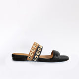 Double Ilhos Black & Camel No Front Black
