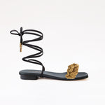 Gladiator Black Long Boho Strap Sand Black