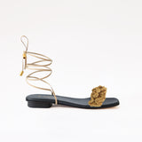Gladiator Cream Long Boho Strap Sand Black