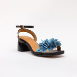 Heeled Swap Sandal Black Blue Dalia