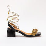 Gladiator Cream Long Boho Strap Sand Black