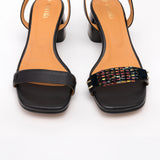 Heeled Swap Sandal Black Volcanic