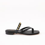 Black Thongs - Golden Studs Black