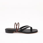 Black Thongs - Brown Hoops