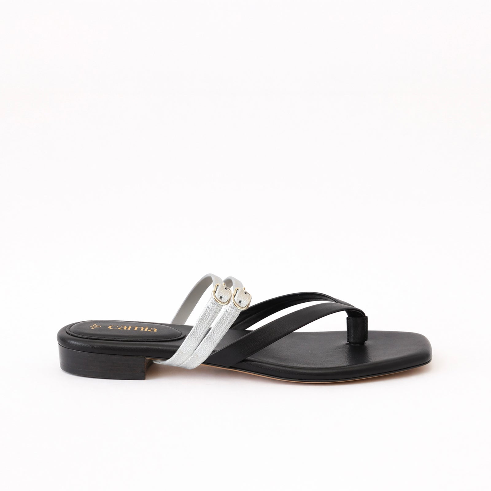 Black Thongs - Double Silver