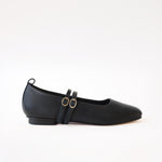 Black - Black Leather Double Straps