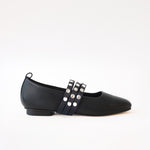 Black - Black Triple Studs Straps