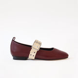Burgundy - Buckle Cream