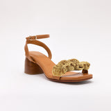 Heeled Swap Sandal Camel Sand Boho