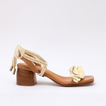 Caparica Long Cream Denim Flower Camel