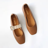 Caramel Ballet Swap Buckle Cream