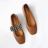 Caramel Ballet Swap Studs Black