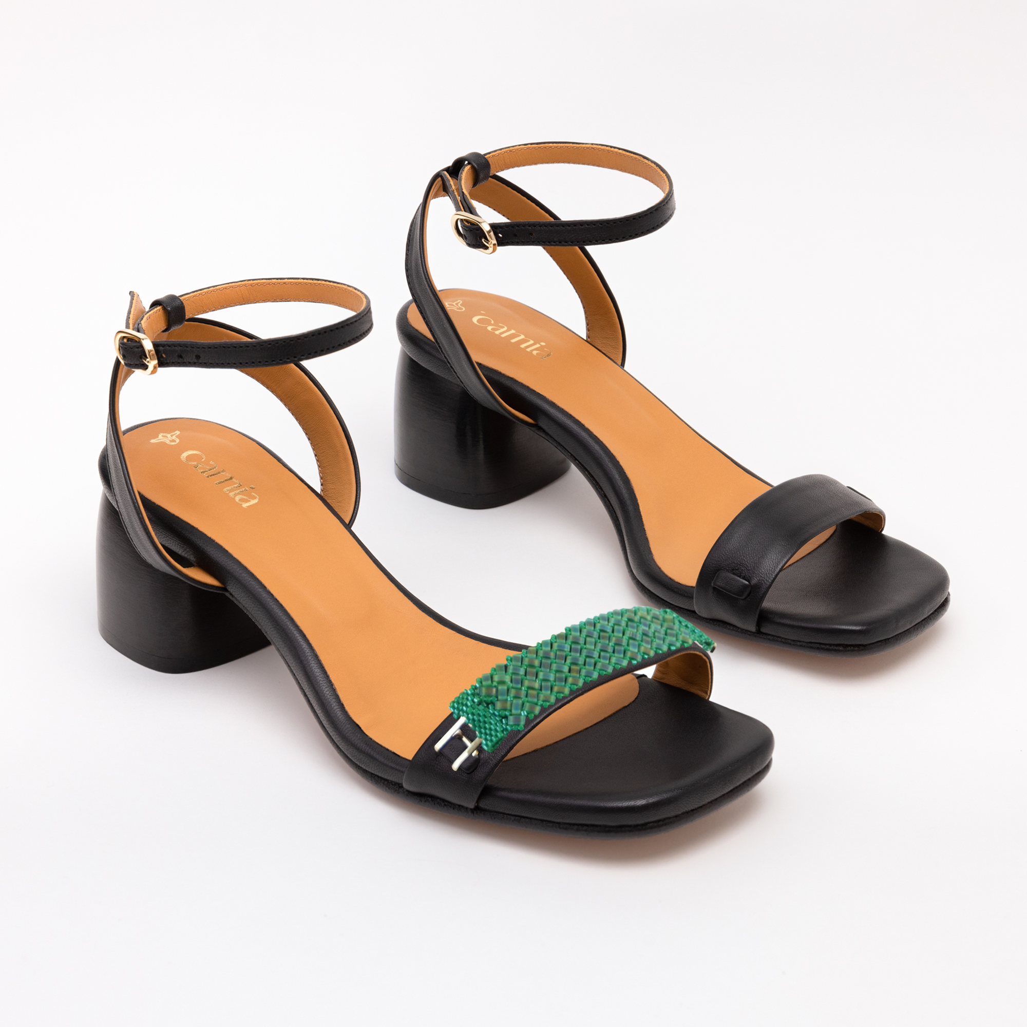 Green ankle strap sales shoes