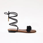 Gladiator Black Long Boho Strap Black Camel