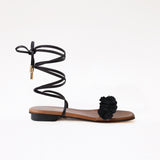 Gladiator Black Long Boho Strap Black Camel