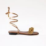 Rose Gold Gladiator Boho Strap Sand Camel