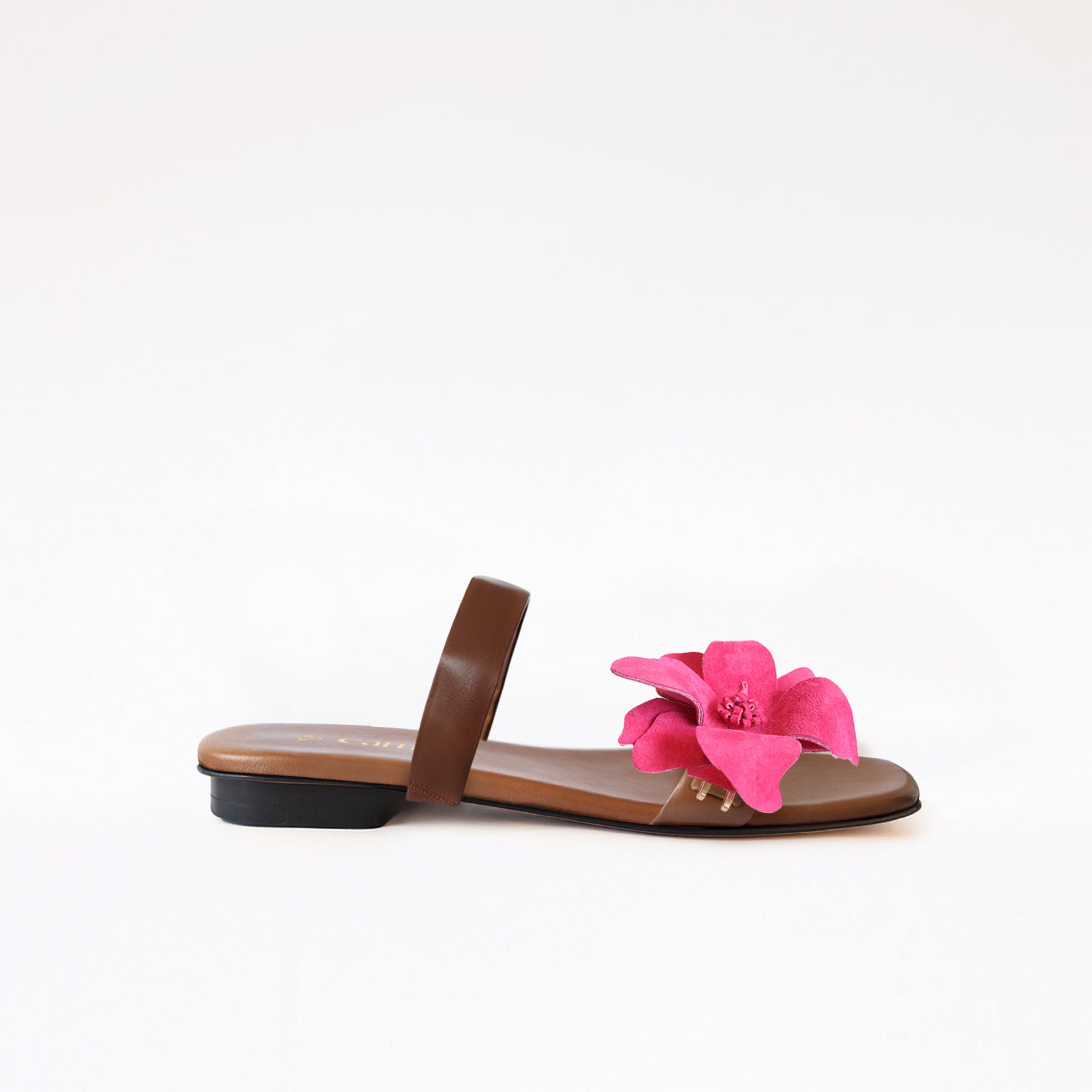 Middle Strap Brown Long Framboise Camel