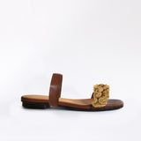 Flat Swap Sandal Chocolate Sand Boho Chocolate Middle Cushion