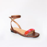 Flat Swap Sandal Chocolate Petit Garden Red