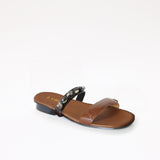 Espresso Swap Sandal with Agatas