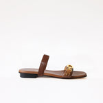 Middle Espresso Catena Strap Camel