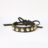 Golden Studs Black Ankle