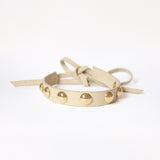 Golden Studs Cream Ankle