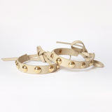 Golden Studs Cream Ankle