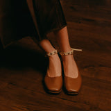 Golden Studs Cream Ankle