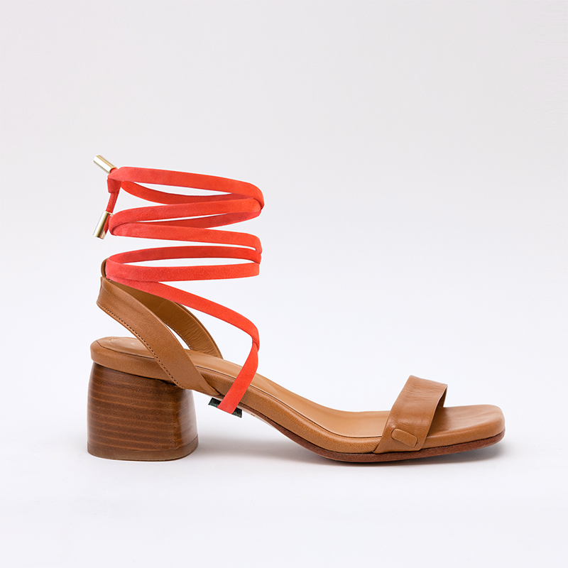 Red Leather Long Straps