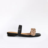 Middle Strap Black Boho Strap Latte Black