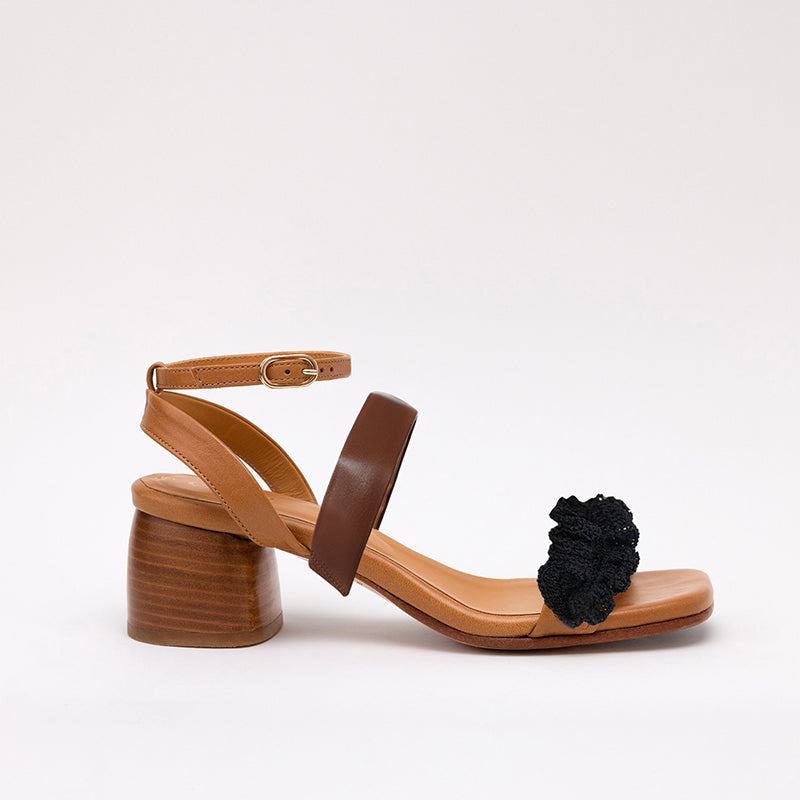 Middle Strap Espresso Boho Strap Black Camel