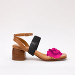 Middle Strap Black Framboise Camel