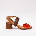 Middle Strap Espresso Scarlet Camel