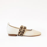 Ballet Swap Flat Off White Double Leopard