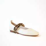 Ballet Swap Flat Off White Double Leopard