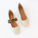 Ballet Swap Flat Off White Double Leopard