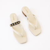 Off White Thongs + B.Golden Studs