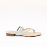 Off White Thong - Double Silver