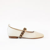 Ballet Swap Flat Off White Leopard