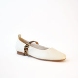 Ballet Swap Flat Off White Leopard