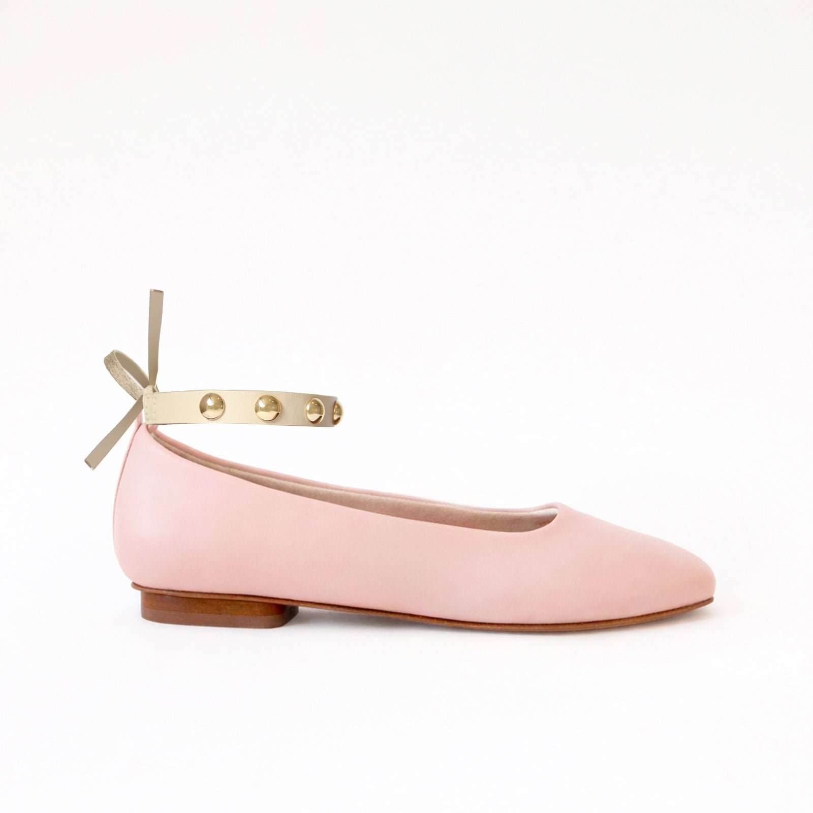 Rose - Golden Studs Cream Ankle
